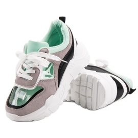 SHELOVET Átlátszó cipők a platformon szürke