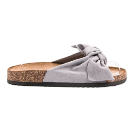 Anesia Paris Velúr papucs szürke
