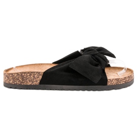 Anesia Paris Velúr papucs fekete