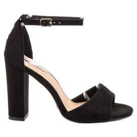 Seastar Velúr szandál egy bárban fekete Seastar Velúr szandál egy bárban fekete