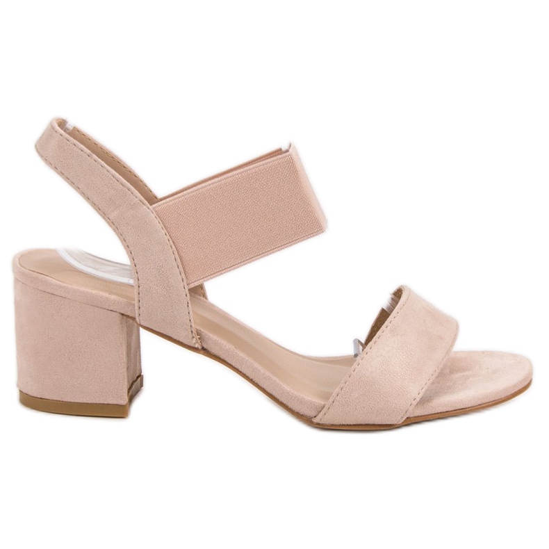 Magas sarkú szandál rózsaszín