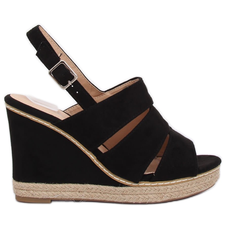 Fekete szandál ék sarkán 9069 Fekete