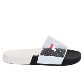 Fekete Női fekete papucs ZD807 Fekete sokszínű Fekete Női fekete papucs ZD807 Fekete sokszínű