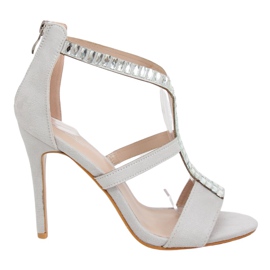 Szürke szandál magassarkún B-60 Szürke