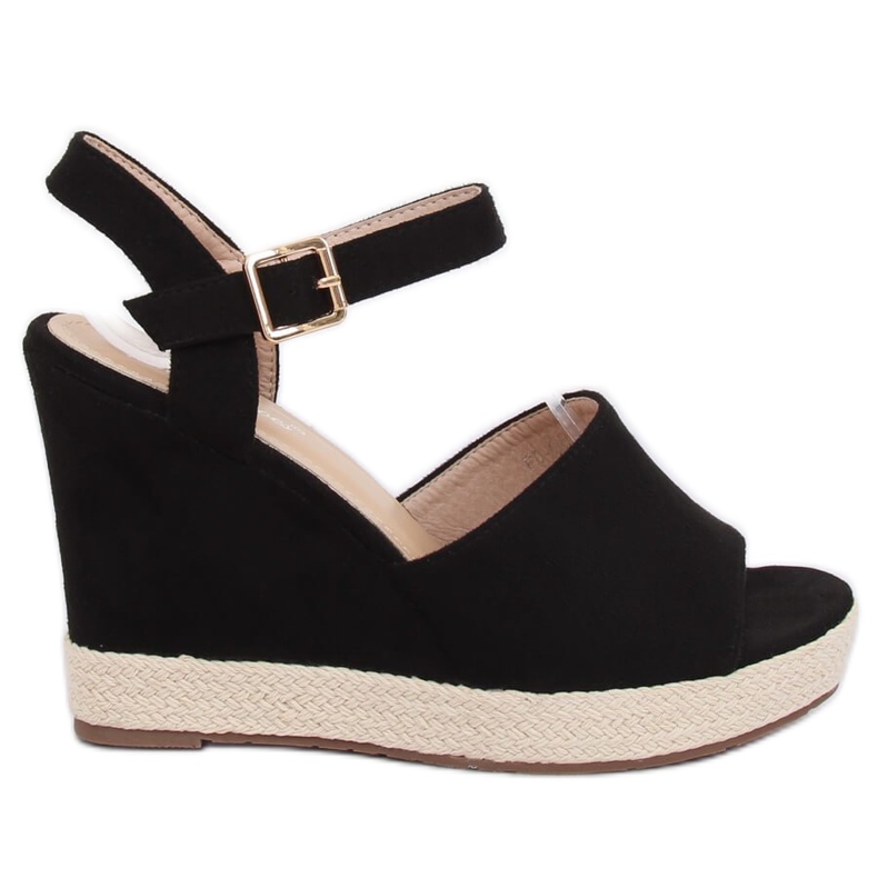 Fekete szandál ék fekete FD-5M14 Fekete