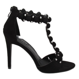 Fekete szandál magas sarkú GH-5A5733 Fekete