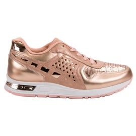 Sportcipő flitterekkel rózsaszín