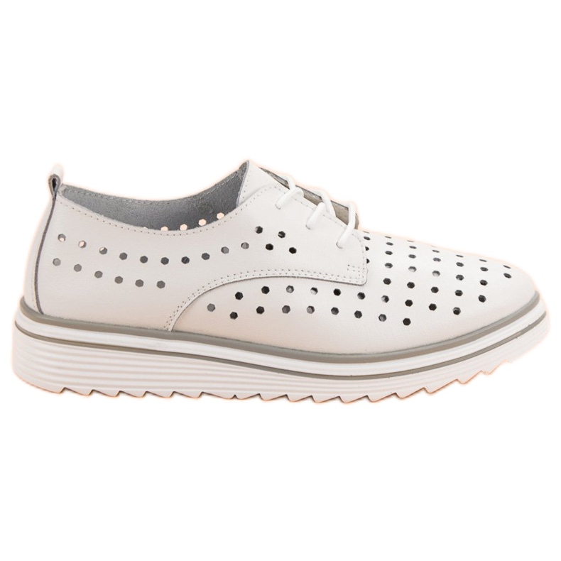 Kylie Bőr áttört cipő fehér