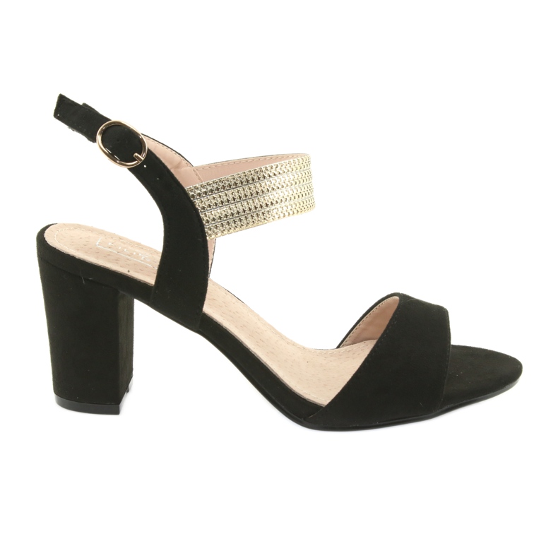 Szandál a poszton Filippo 817 fekete / arany sárga