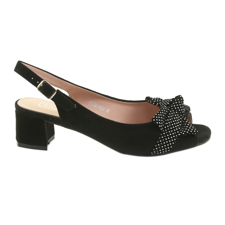 Íj szandál Filippo 788 fekete / pöttyös fehér