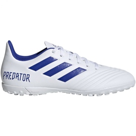 Adidas Predator 19.4 Tf M D97971 futballcipő fehér fehér Adidas Predator 19.4 Tf M D97971 futballcipő fehér fehér