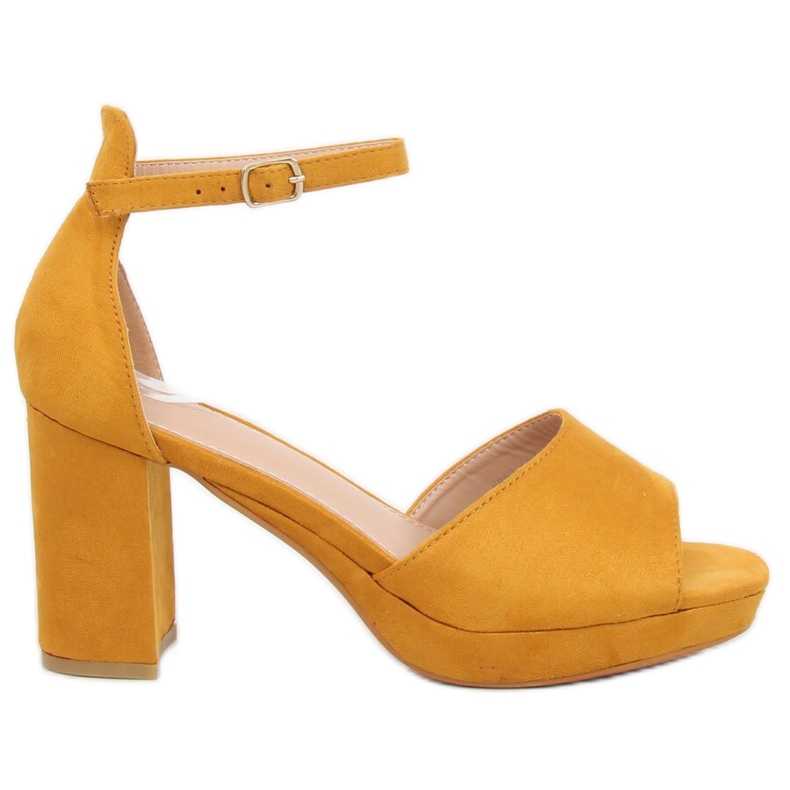 Sárga magas sarkú szandál 6952-GL Sárga