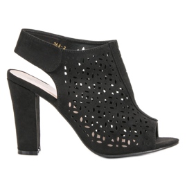 Queen Vivi Áttört szandál felsőrésszel fekete