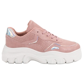 Rózsaszín cipők Holo effektussal