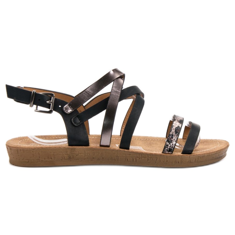 Seastar Divatos fekete szandál