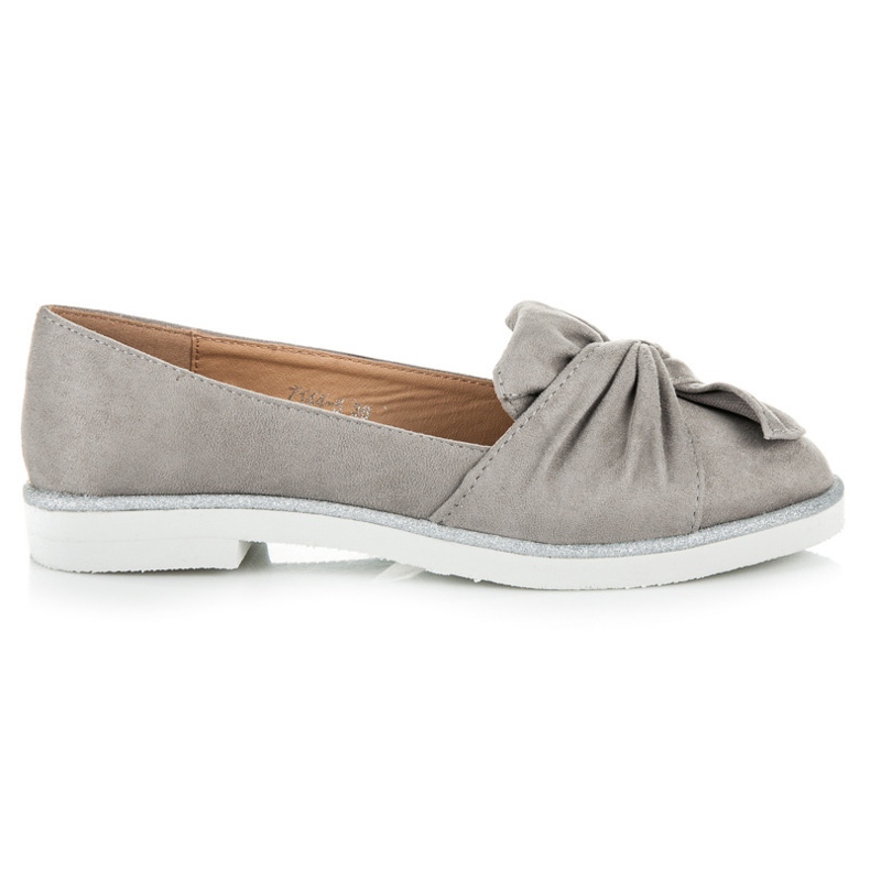 Vices Velúr cipő csillogó díszítéssel szürke