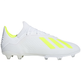 Adidas X 18.2 Fg M BB9364 futballcipő fehér fehér