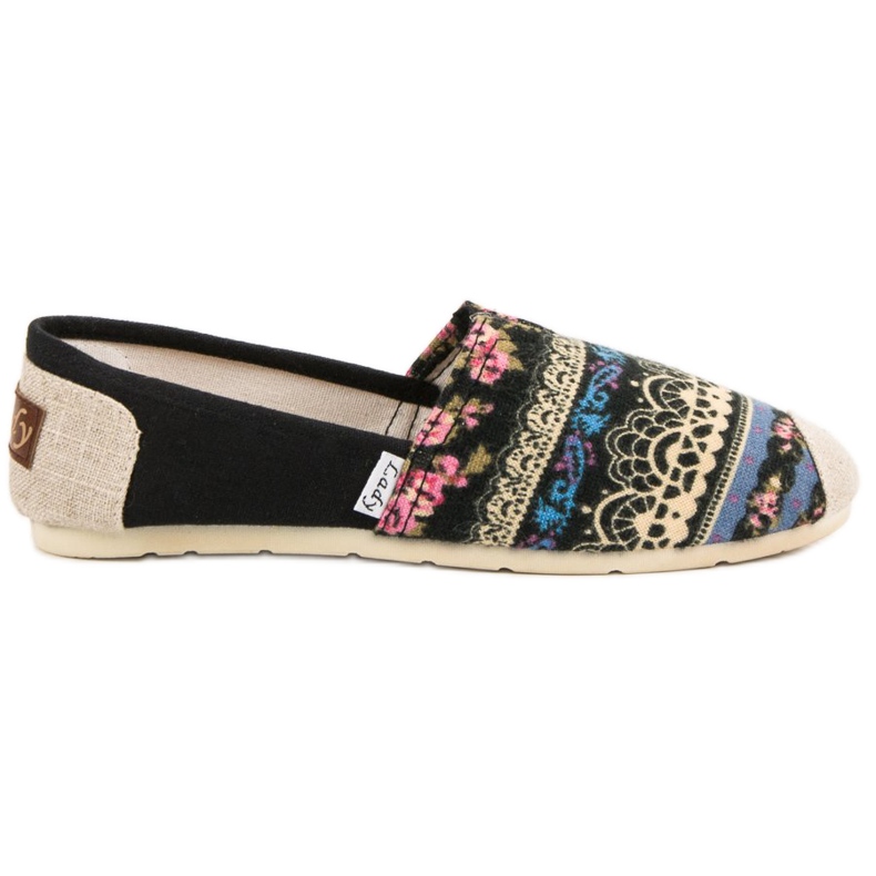 Lady Fashion Slip On Boho Cipők fekete sokszínű