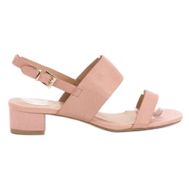 Small Swan Kényelmes magas sarkú szandál rózsaszín