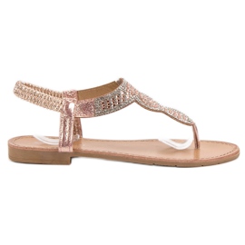 SHELOVET Csúsztatható japán szandál sárga