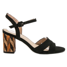 Filippo Szandál parafa magassarkúban fekete Filippo Szandál parafa magassarkúban fekete