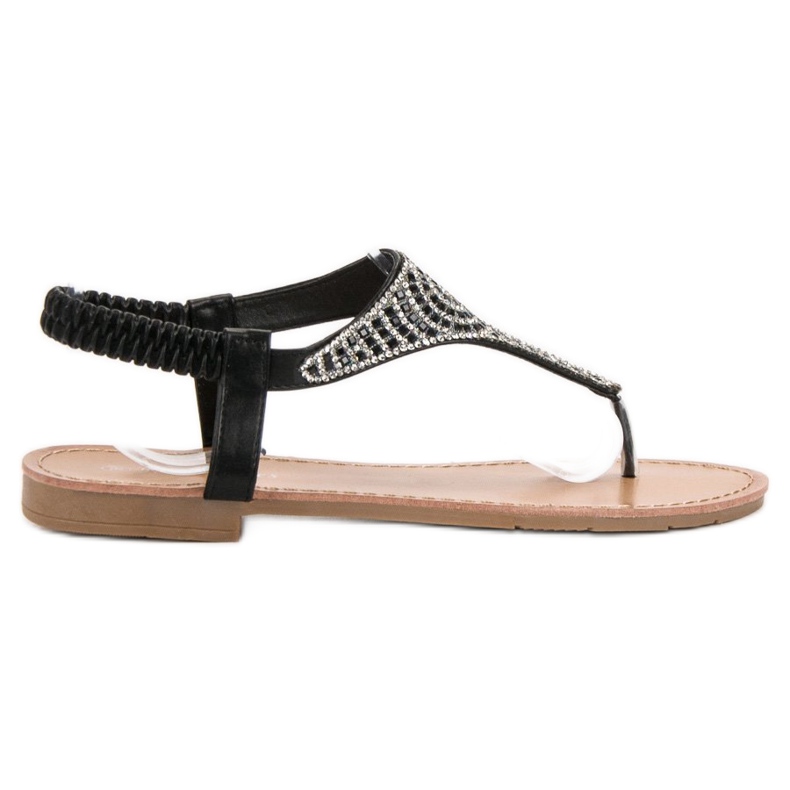SHELOVET Fekete Slip On Sandals