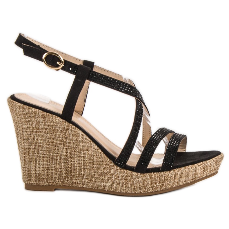 Queentina Wedge szandál fekete