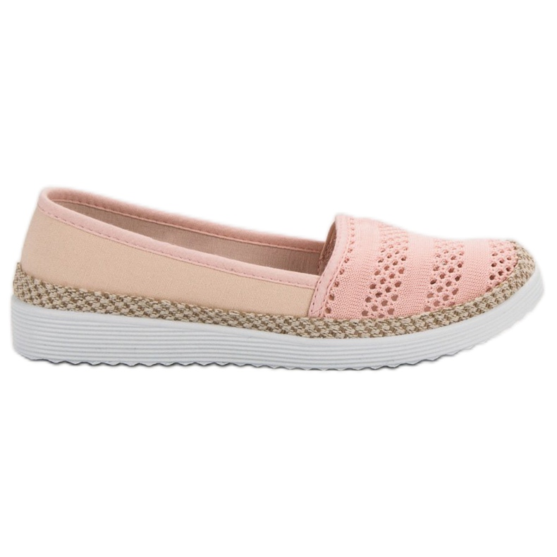 SHELOVET Textil espadrillák rózsaszín