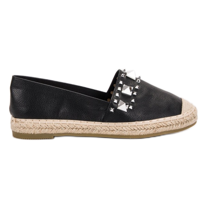 Janessa Espadrilles csapokkal fekete