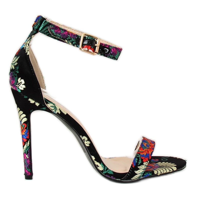 Keleti fekete szandál KSL708 Black sokszínű