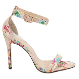 Keleti bézs szandál KSL708 Bézs barna sokszínű