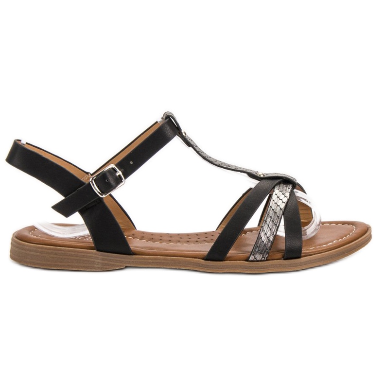 Small Swan Alkalmi szandál fekete