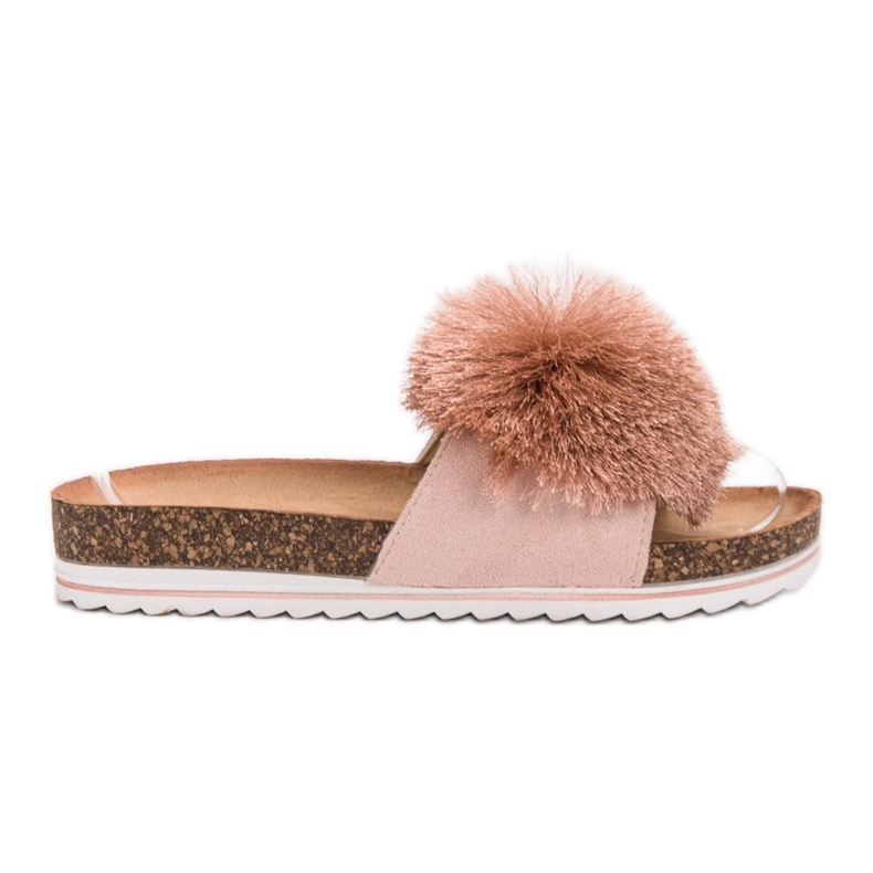 Seastar Papucs Pompommal rózsaszín