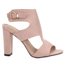 Ideal Shoes Szexi magas sarkú szandál barna Ideal Shoes Szexi magas sarkú szandál barna