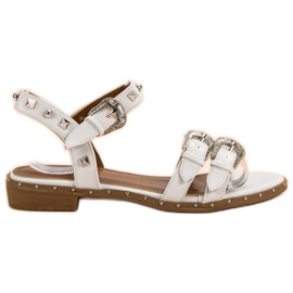 Small Swan Fehér szandál csapokkal