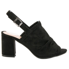 Sixth Sense Áttört szandál egy bárban fekete Sixth Sense Áttört szandál egy bárban fekete