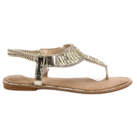 Encor Elegáns japán szandál sárga Encor Elegáns japán szandál sárga