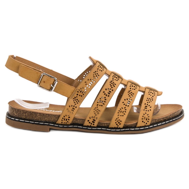 Renda Kényelmes teves szandál barna