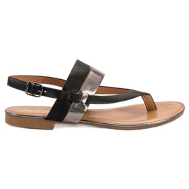 Small Swan Japán szandál fekete Small Swan Japán szandál fekete