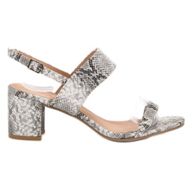 Ideal Shoes Divatos női szandál szürke Ideal Shoes Divatos női szandál szürke