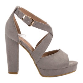 SHELOVET Szandálok A Platformon szürke SHELOVET Szandálok A Platformon szürke