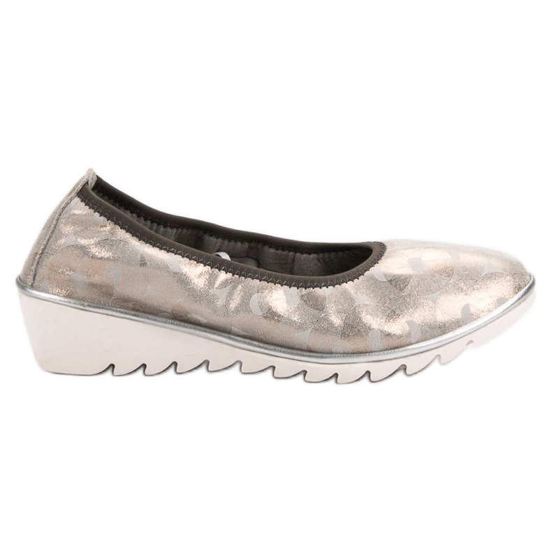 Filippo Bőr balerina Ék bézs aranysárga