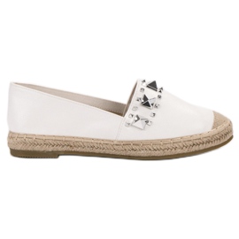 Janessa Espadrilles csapokkal fehér Janessa Espadrilles csapokkal fehér