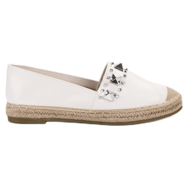 Janessa Espadrilles csapokkal fehér Janessa Espadrilles csapokkal fehér