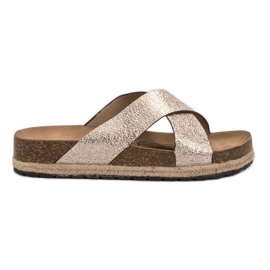 Goodin Kényelmes arany papucs aranysárga Goodin Kényelmes arany papucs aranysárga