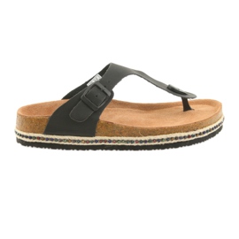 Női profilozott papucs Big Star 274132 fekete