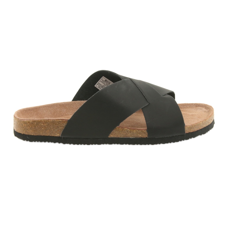 Férfi profilozott Big Star 174603 fekete papucs