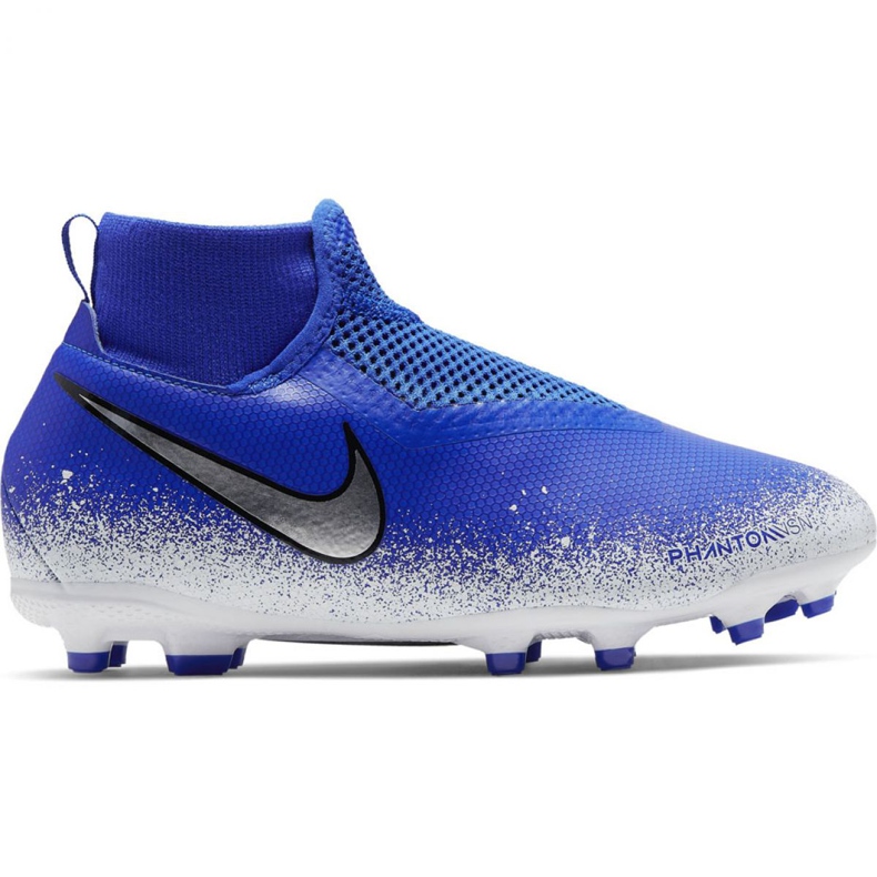 Nike Phantom Vsn Academy Df FG / MG Jr AO3287-410 futballcipő sokszínű kék