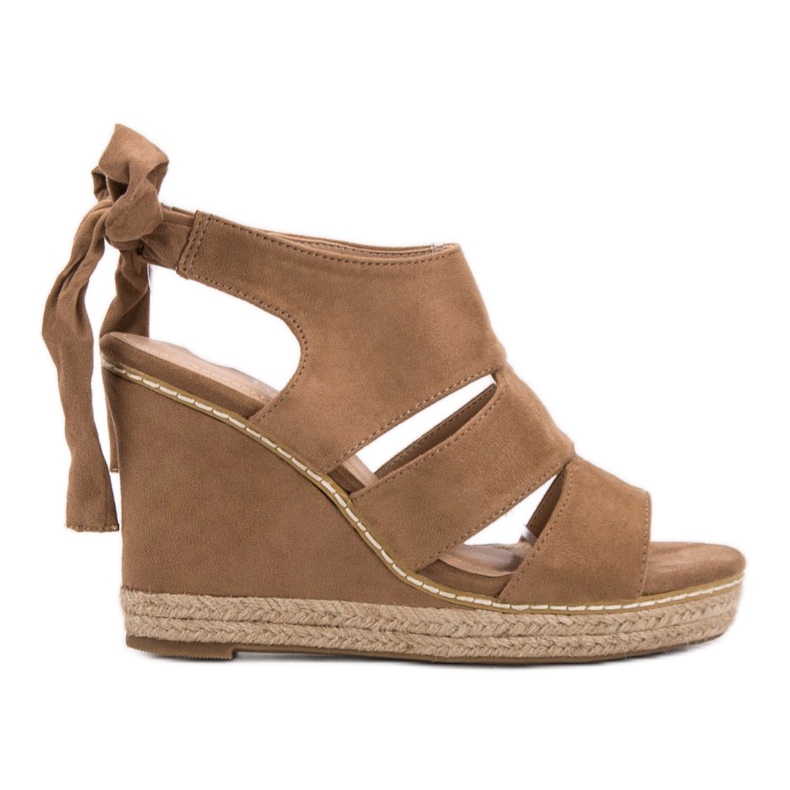 Anesia Paris Wedge szandál barna