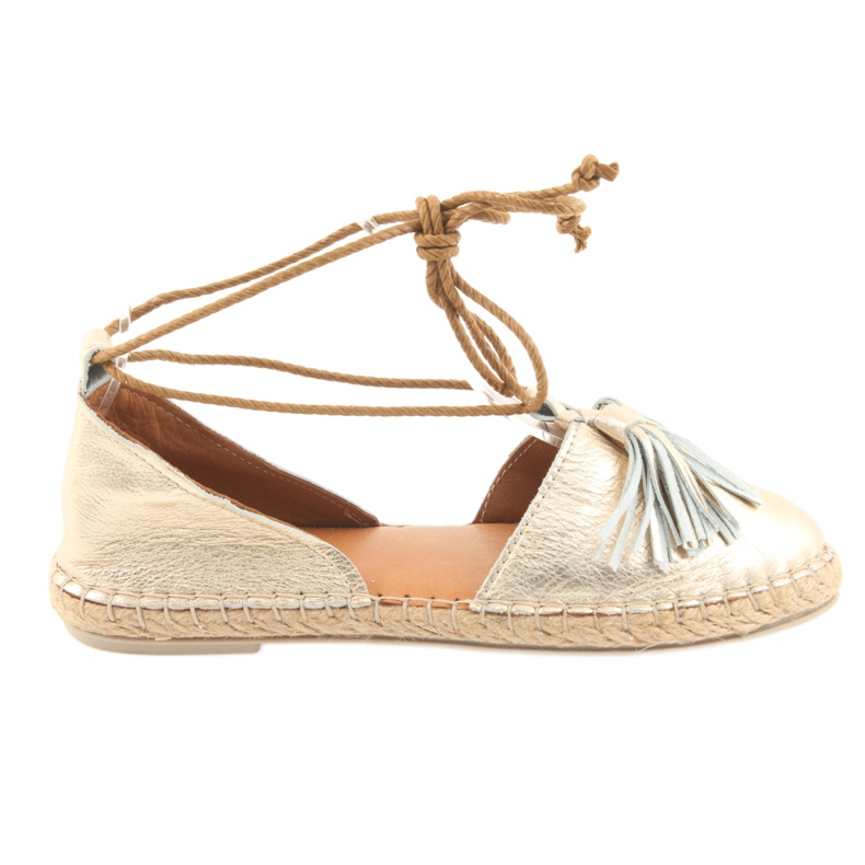 Női espadrilles, Badura, kötve 4875 aranysárga